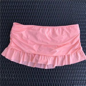 Kenneth Cole peach ruffle swim skirt bottom XL